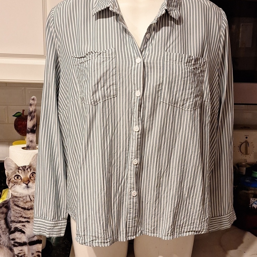 Womens Daily Thread casual button down long sleeve plus size shirt 2X